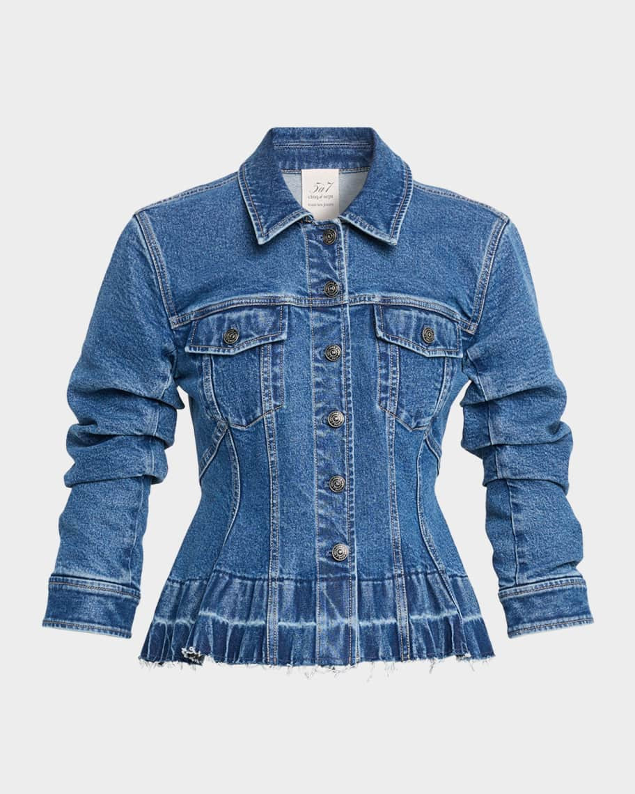 Gina Cinched Denim Jacket | Neiman Marcus