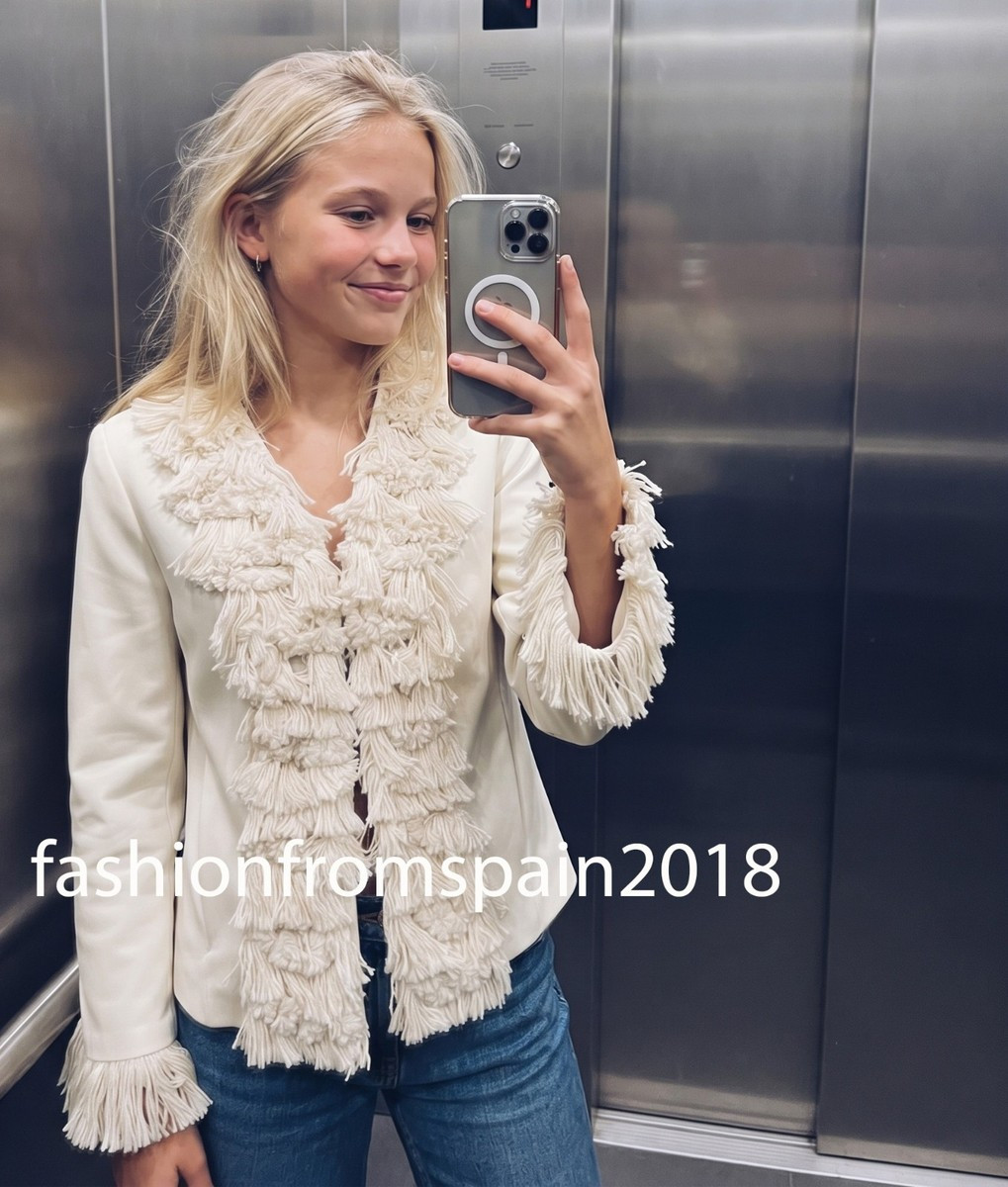 ZARA NEW WOMAN LINEN BLEND FRINGE JACKET ZW COLL ECRU XS-L 7012/800/712 | eBay | eBay US