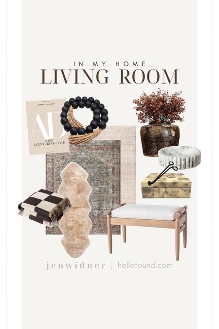 I love using creamy muted tones in my home. All the neutrals help me quiet the mind at the end of the day. 

checkered throw. Neutral book. Layered rugs. Brown vase. Black beads. Mcm bench. Sheep rug. Loloi rug.

#homedecor #pottery #catchall #target #amazon #tjmaxx #box #bench

#LTKhome #LTKstyletip #LTKFind