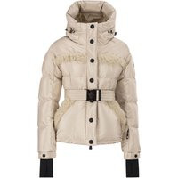 Moncler Grenoble Mondim Metallic Ski Jacket With Shearling Hood | Balardi (US & Canada)