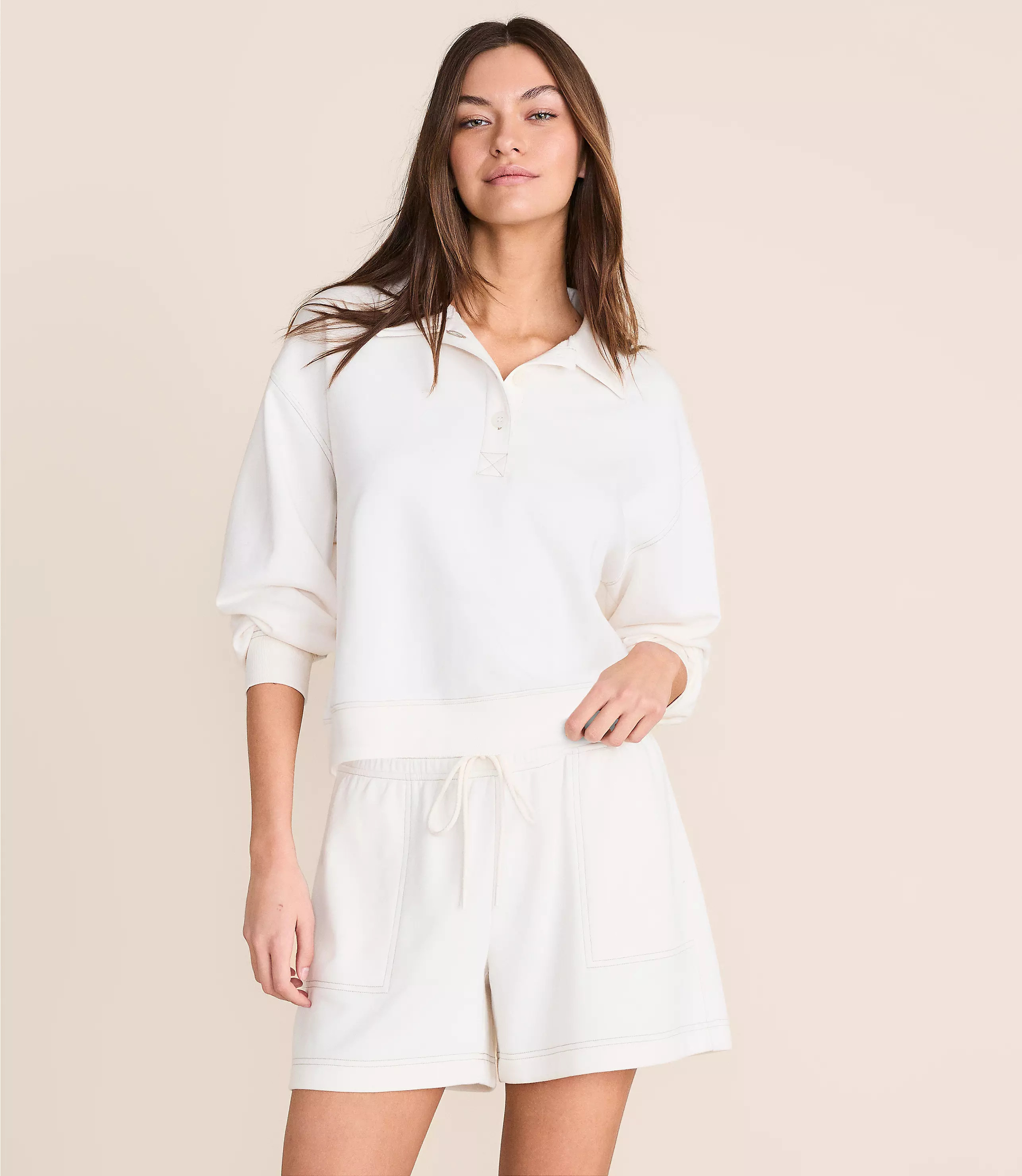 Lou & Grey Terrysoft Polo Top | LOFT