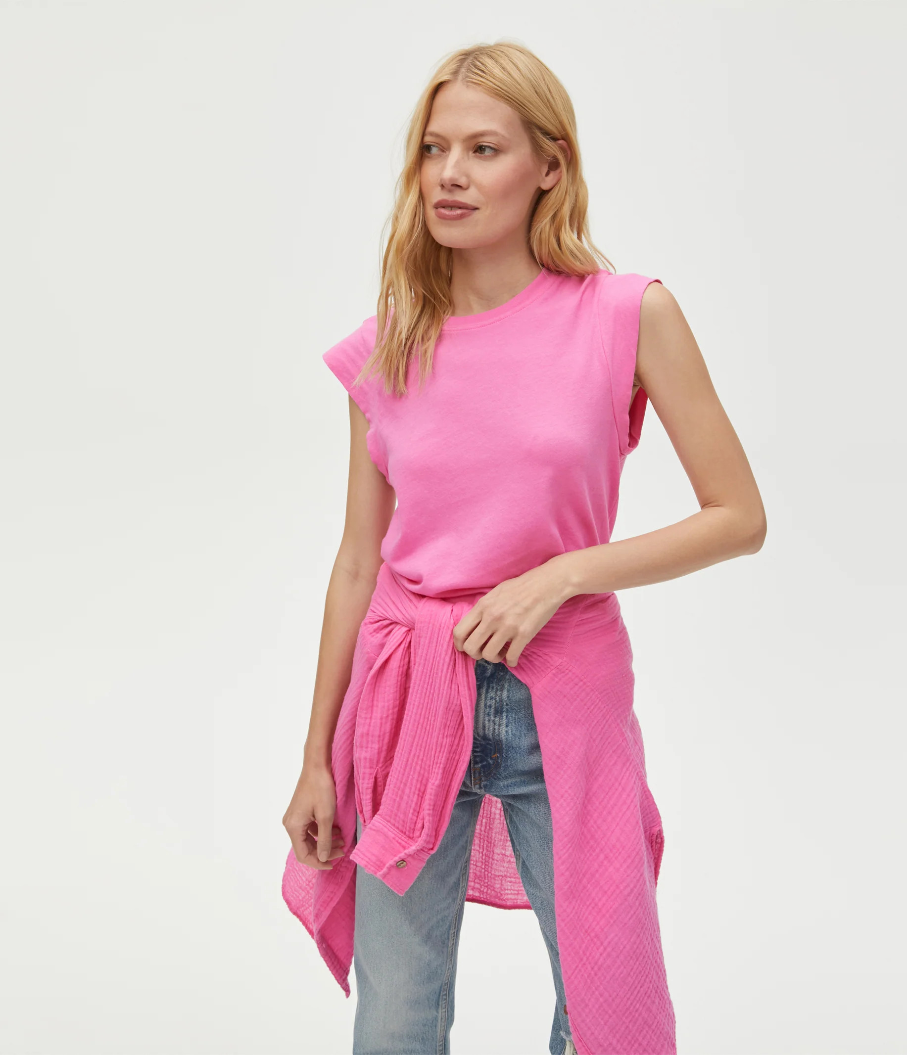 Joey Power Shoulder Tee | MichaelStars.com