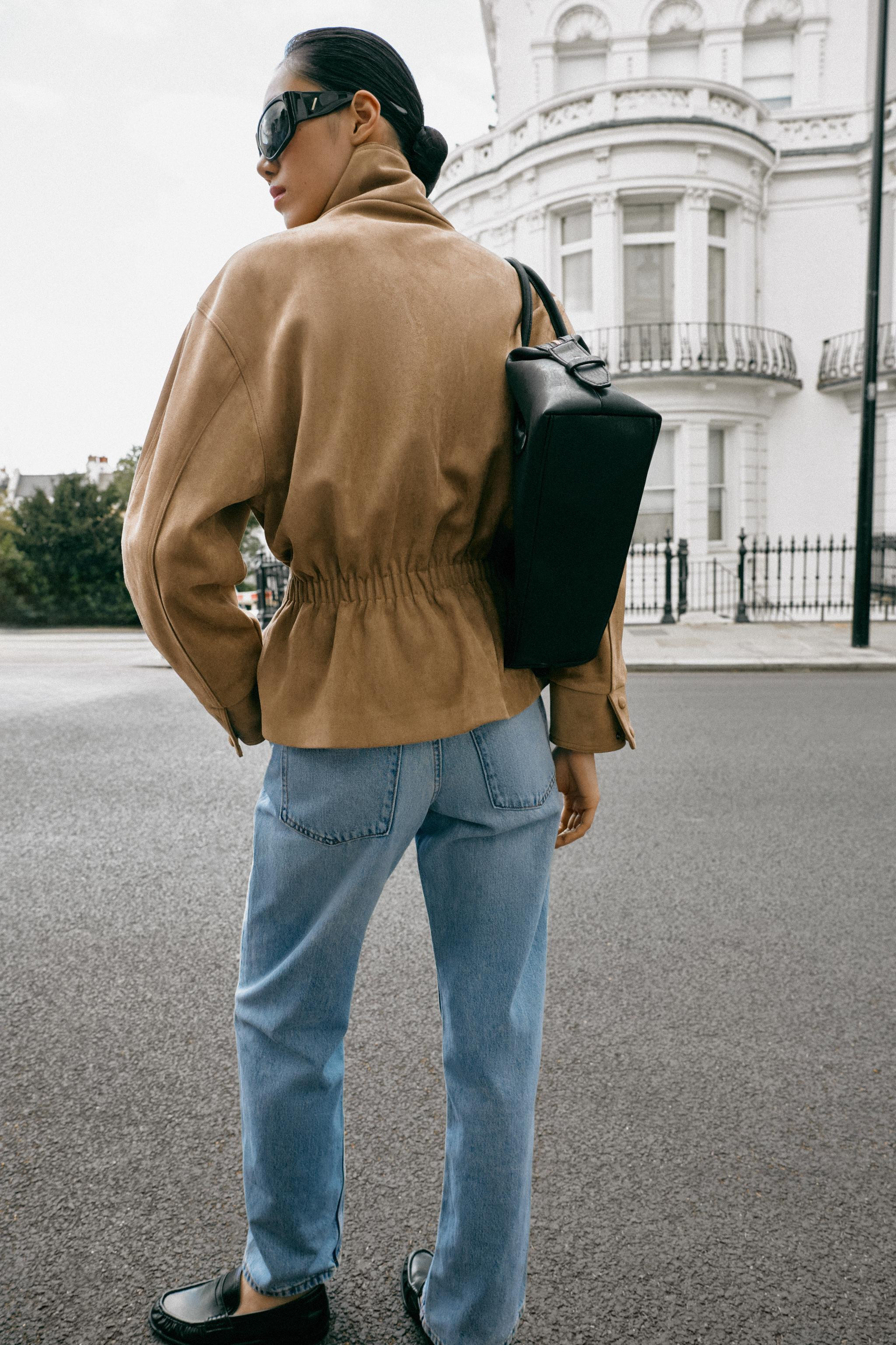 FAUX SUEDE BELTED JACKET | Zara US
