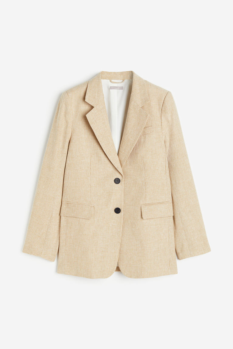 H & M - Linen-blend Jacket - Beige | H&M (US + CA)