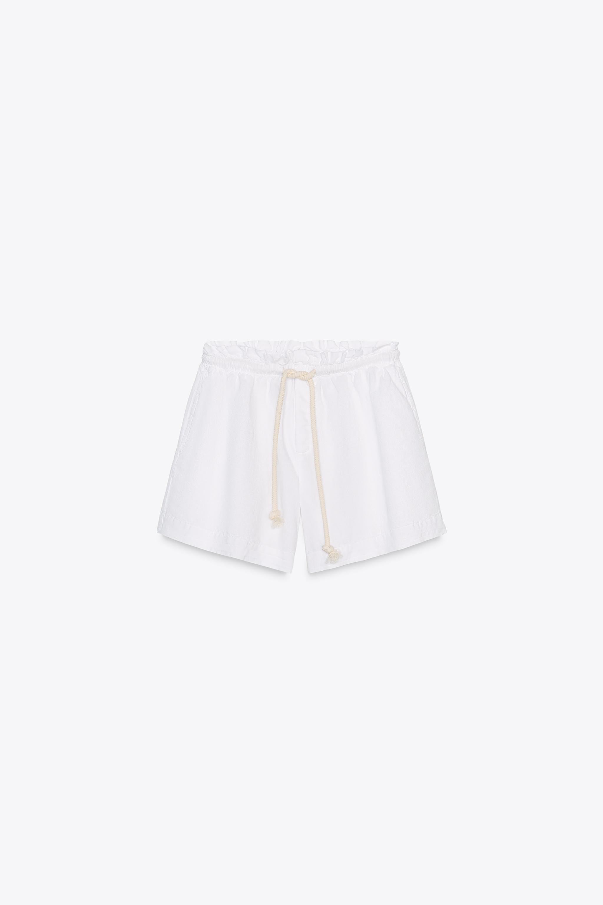 LINEN BLEND SHORTS ZW COLLECTION | Zara US