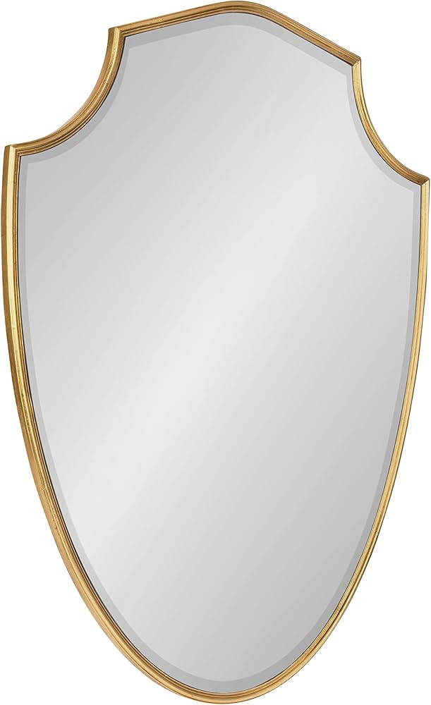 Kate and Laurel Caskill Ornate Metal Shield Wall Mirror, 24 x 32, Gold, Decorative Traditional Gl... | Amazon (US)