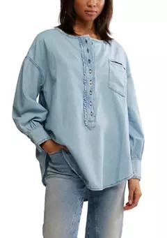 Free People We The Free Denim Dreaming Pullover | Belk
