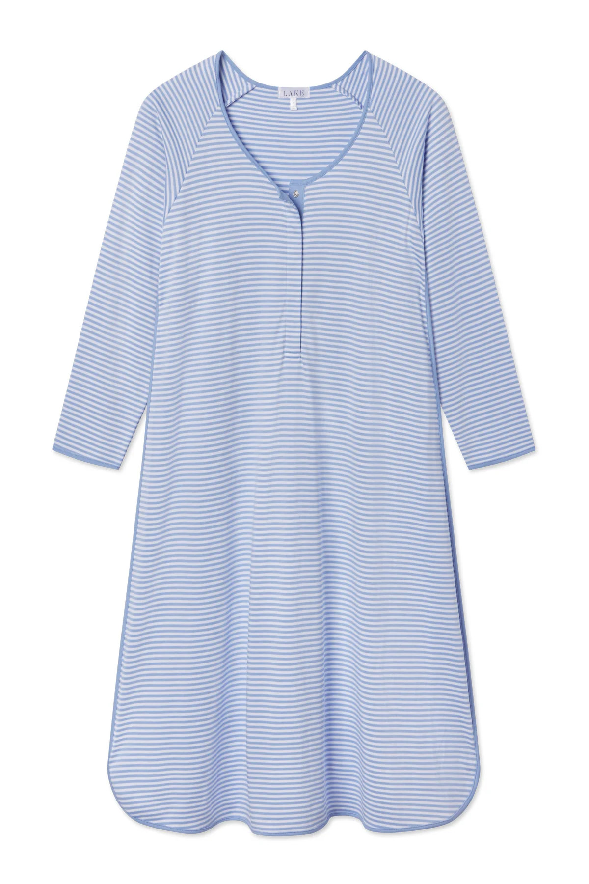 Pima Maternity Long Sleeve Nightgown in Hydrangea | Lake Pajamas