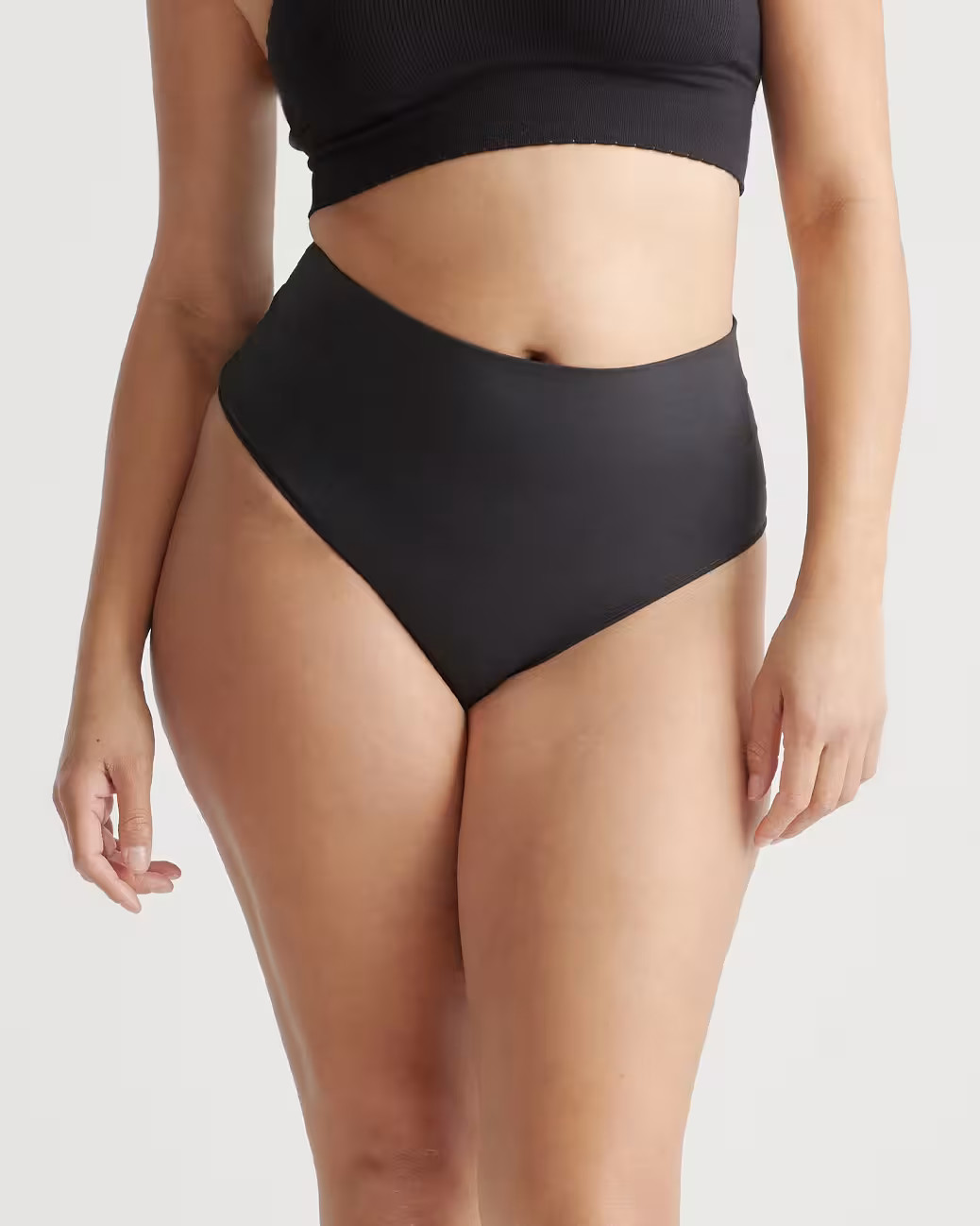 Black Shaping High-Waisted Thong (3-Pack) | Quince