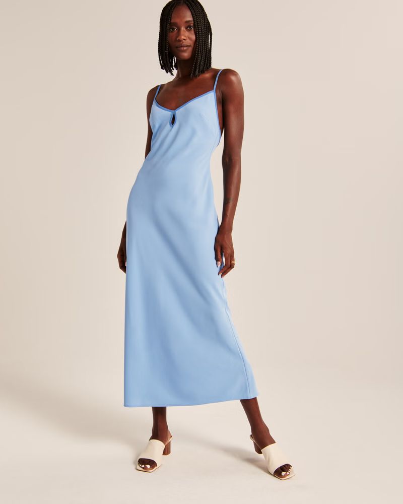 Keyhole Slip Maxi Dress | Abercrombie & Fitch (US)