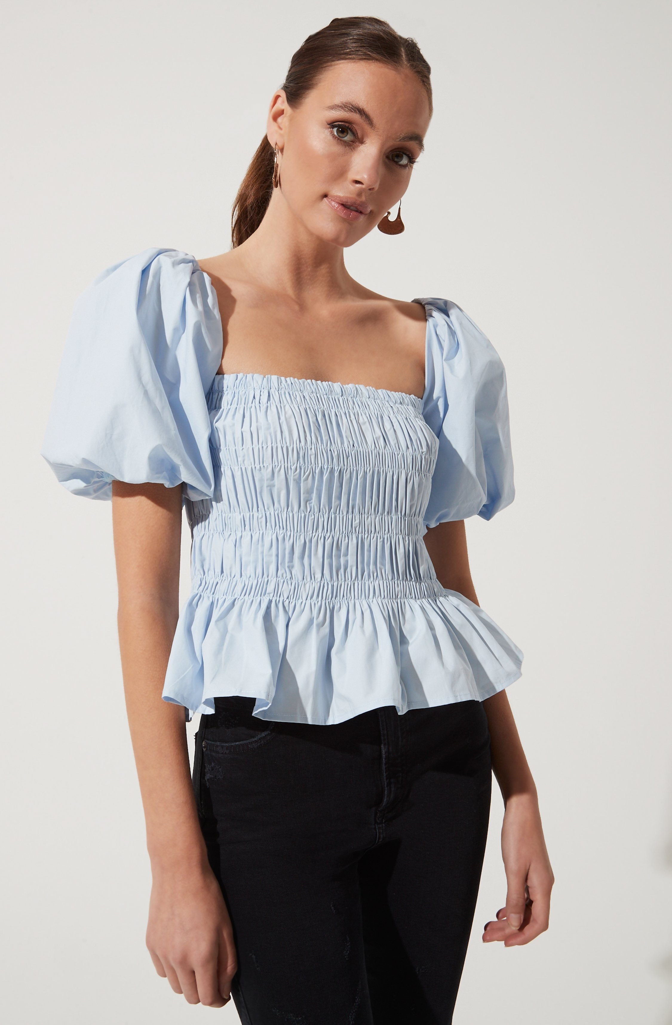 Savina Bubble Sleeve Top | ASTR The Label (US)