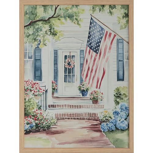 Celebrate It Red, White & Blue 24" Patriotic Home Canvas Wall Decor, Red, White, & Blue Party Supplies and Decorations for Memorial Day, Independence Day | Amazon (US)