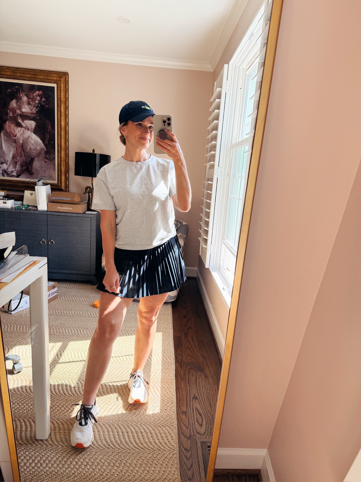 Tennis skirt, athleisure tee, and my favorite on cloud sneakers. Easy spring outfit!

#LTKSeasonal #LTKPetite