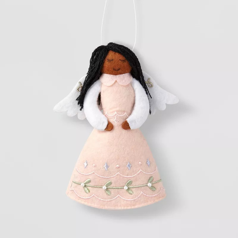 Fabric Angel with Pink Dress Christmas Tree Ornament - Wondershop™ | Target