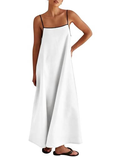 ANRABESS Womens Summer Maxi Dress Casual Spaghetti Straps Sundress Flowy Long Dresses with Pocket... | Amazon (US)