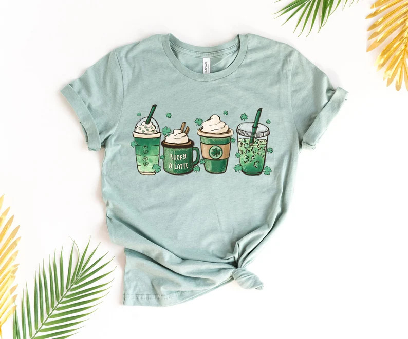 St Patricks Day Tshirt  ST Pattys Shirt  Coffee Lover St | Etsy | Etsy (US)
