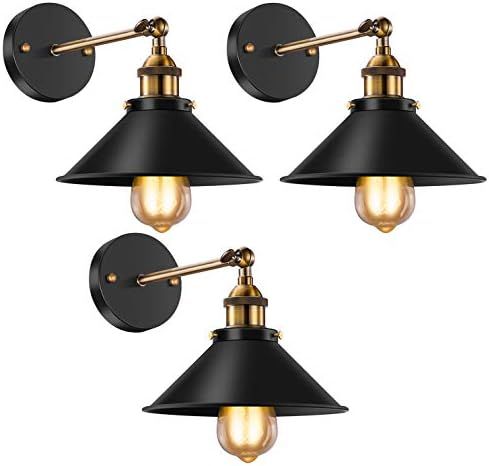 Licperron Vintage Wall Sconce Light Black Antique 240 Degree Adjustable Industrial Wall Lights fo... | Amazon (US)