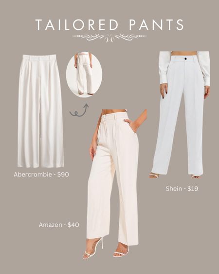 Spring/Summer Capsule Closet: Tailored Pants 

Brands Include: SHEIN, Amazon, Abercrombie 

#LTKfindsunder100 #LTKSeasonal #LTKstyletip