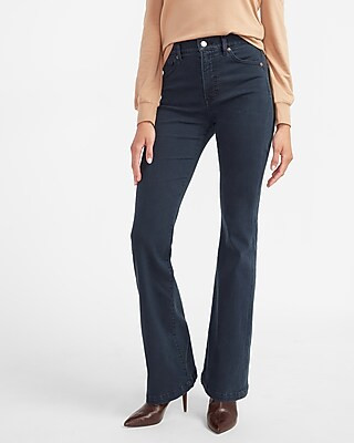 High Waisted Dark Wash Flare Jeans | Express