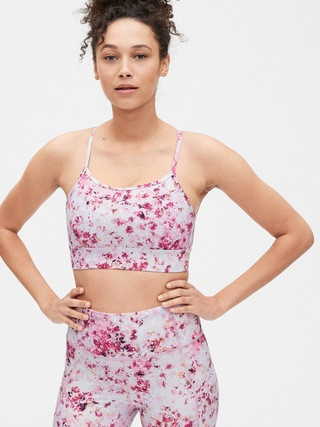 GapFit Low Impact Racerback Blackout Sports Bra | Gap (US)