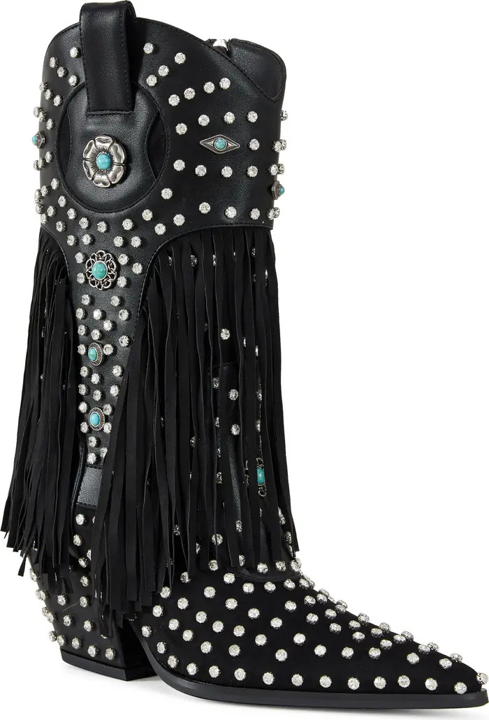 Greyson Fringe & Stud Cowboy Boot (Women) | Nordstrom