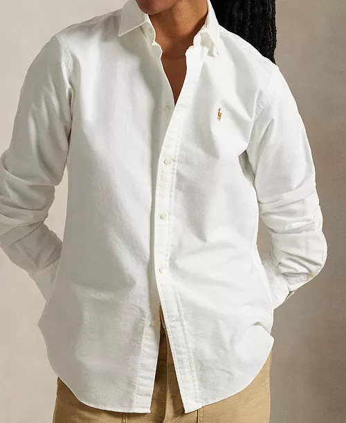 Polo Ralph Lauren Women's Slim-Fit Oxford Shirt - Macy's | Macy's
