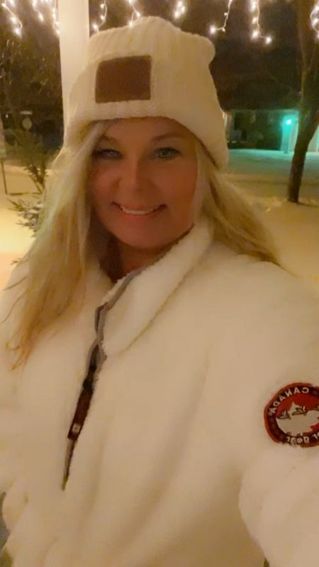It’s a Winter Wonderland in white fleece jacket, Canada Weather Gear, Gifts for her 

#LTKGiftGuide #LTKstyletip #LTKunder50