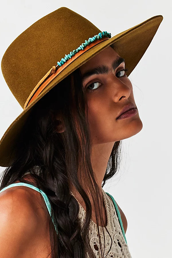 Montana Turquoise Wrap Felt Hat | Free People (Global - UK&FR Excluded)