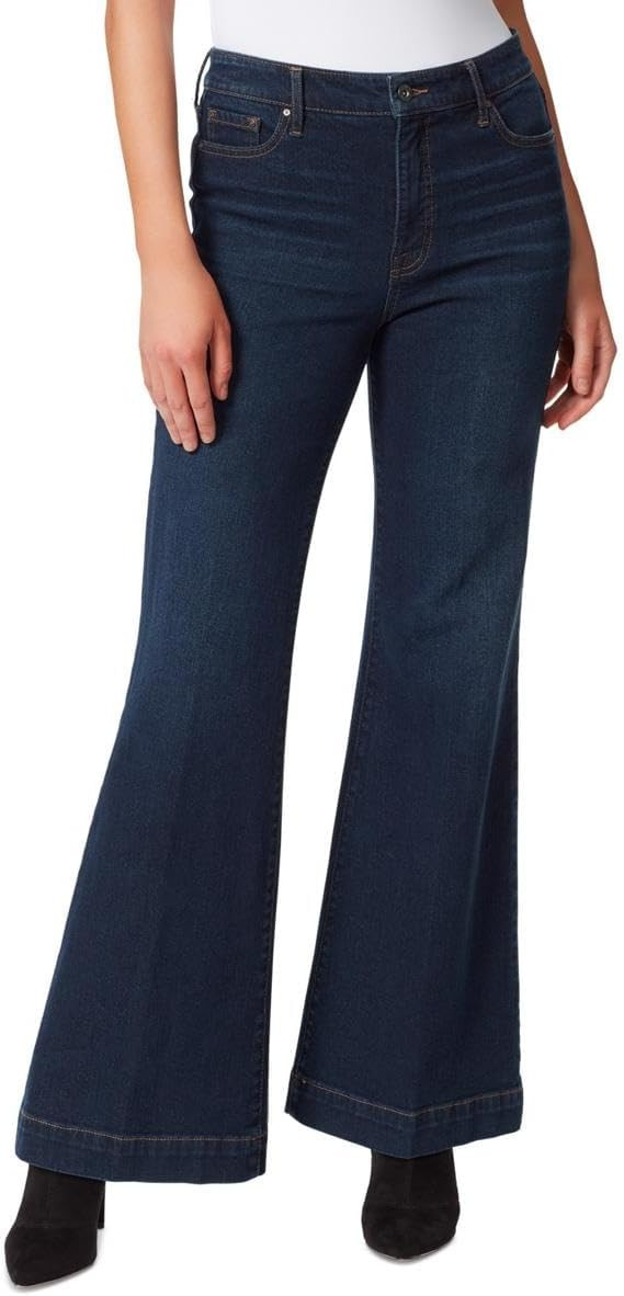 Jessica Simpson Womens True Love Solid Denim Wide Leg Jeans | Amazon (US)
