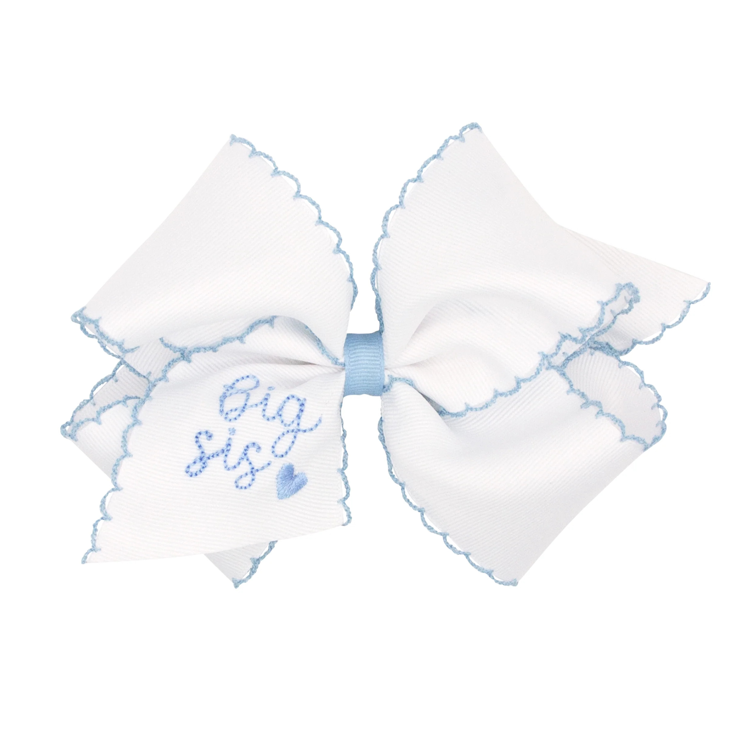 Wee Ones Big Sis Hair Bow - Blue | JoJo Mommy
