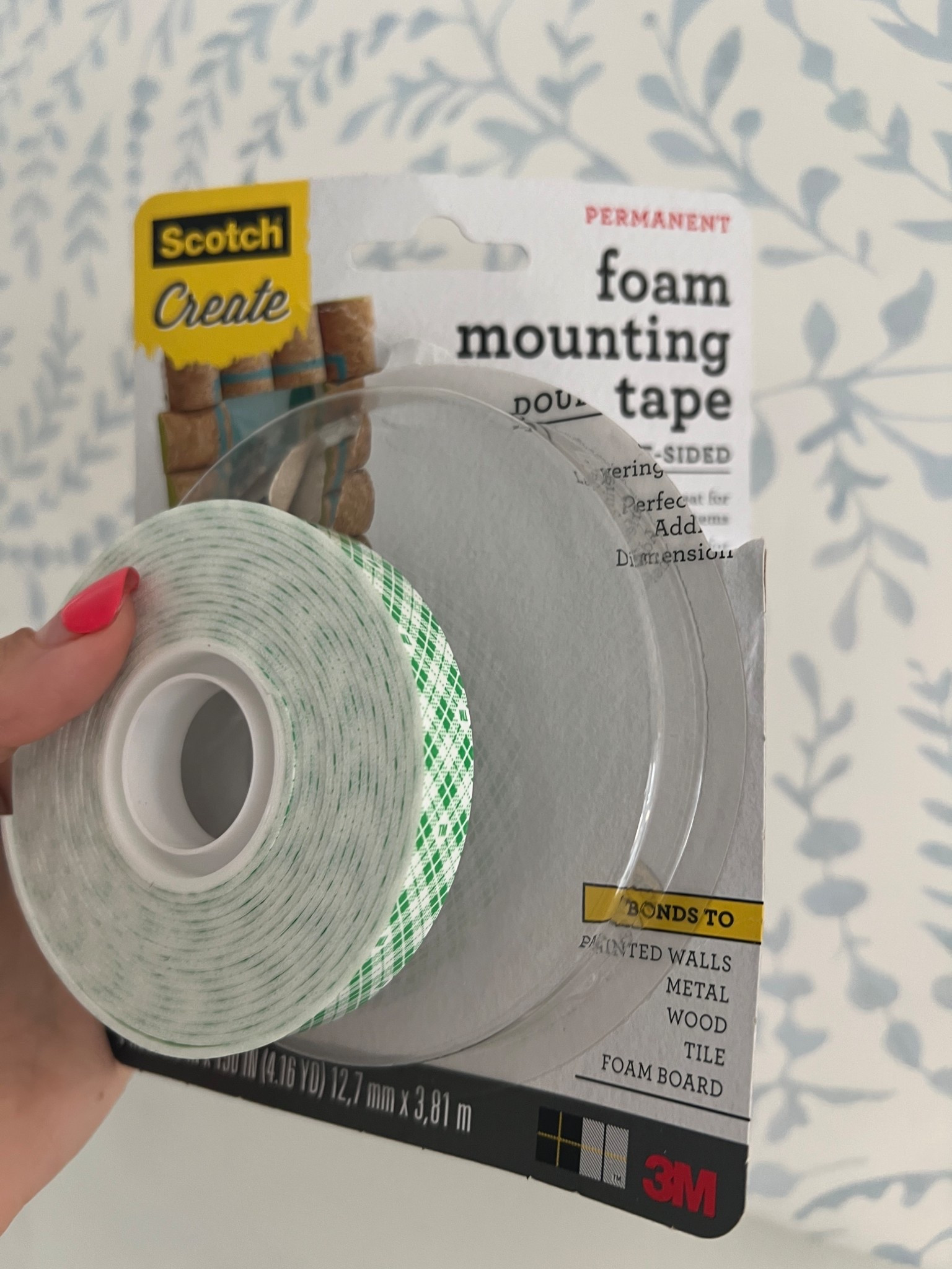 Want to hang something up but you’re not bob the builder ? This stuff is so easy to use and holds well to the wall. Using it for some picture/art hanging projects 