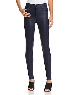 J Brand Maria High-Rise Coated Skinny Jeans | Bloomingdale's (UK)