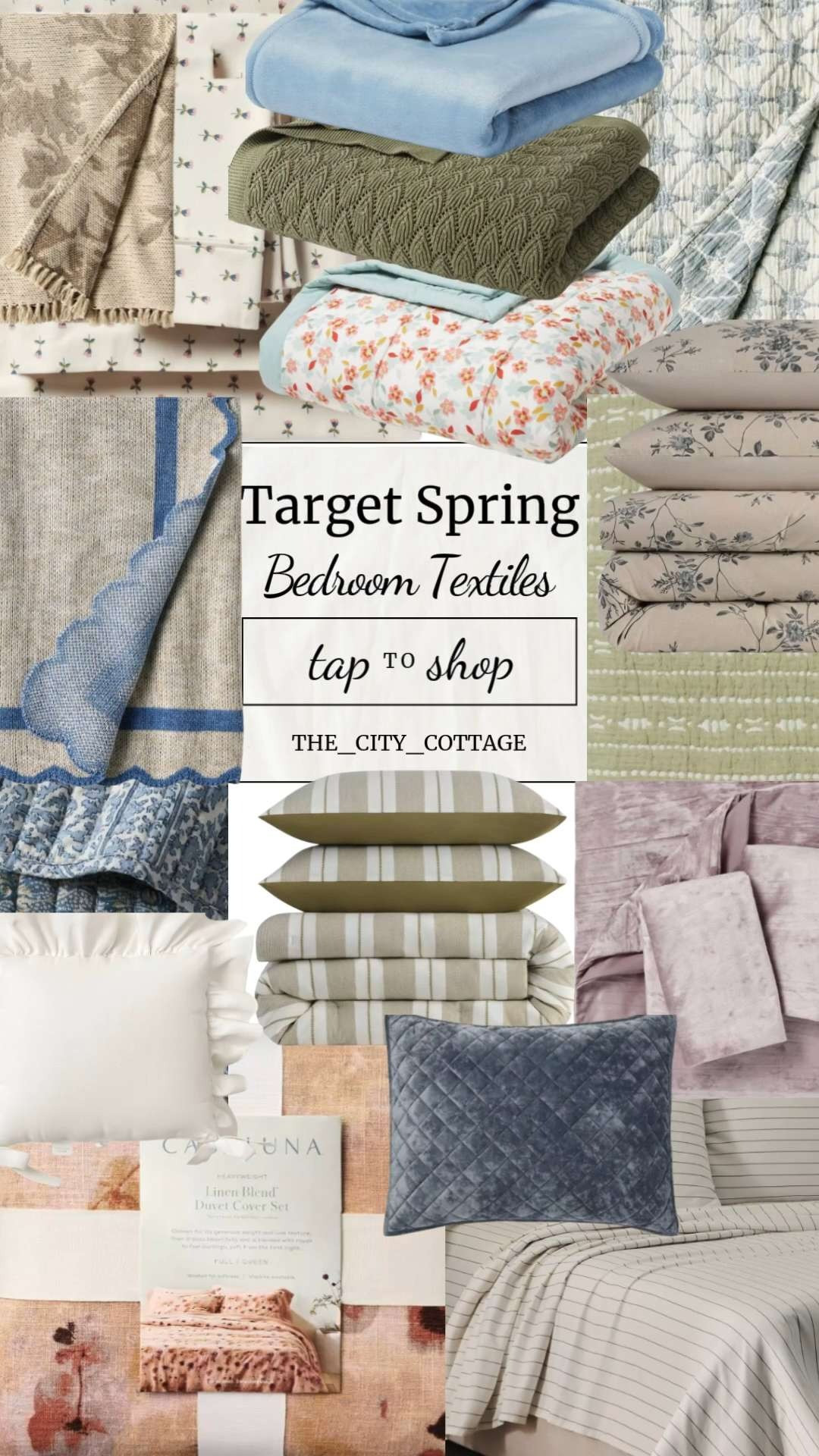 Your *spring bedroom refresh* just got so dreamy 🌸✨ Target bedding is giving soft, romantic, effortlessly layered vibes this season.

Think floral prints, light pastels, airy gauze quilts, and cozy knit throws that make your bed feel like a Pinterest moment 🤍 Mix textures like cotton sateen, velvet, and lightweight blankets for that perfectly styled, lived-in look. Add ruffles, scalloped edges, and subtle stripes for that extra elevated detail.

It’s all about creating a space that feels fresh, calm, and *so inviting*—aka your new favorite place to unwind 💅

#LTKHome #LTKFinds #TargetHome #SpringDecor #BedroomInspo #BeddingInspo #CozyHome #HomeRefresh #NeutralHome #FloralDecor #SoftAesthetic #PinterestHome #HomeStyling #AffordableHomeDecor #TargetFinds #WarmMinimalism #ItGirlHome #ChicHome #SpringHome #CozyBedroom 

 #LTKSeasonal #LTKHome