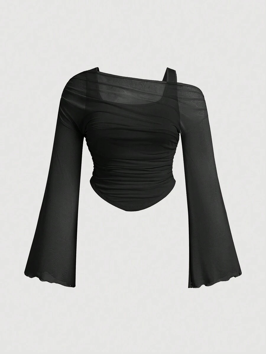 Home/Women Apparel/Women Plus Clothing/Plus Size Tops/Plus Size T-shirts/SHEIN MOD Plus Size Wome... | SHEIN