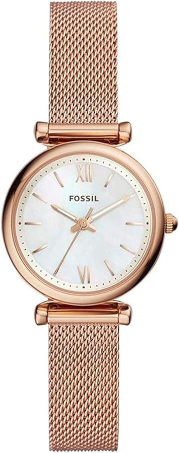 Fossil Women's Carlie Quartz Stainless Steel Three-Hand Watch | Amazon (US)