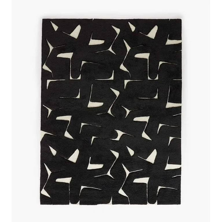 Modern Rug Area Rug, Tufted, White and Black Geometric, 6 x 9 | Walmart (US)
