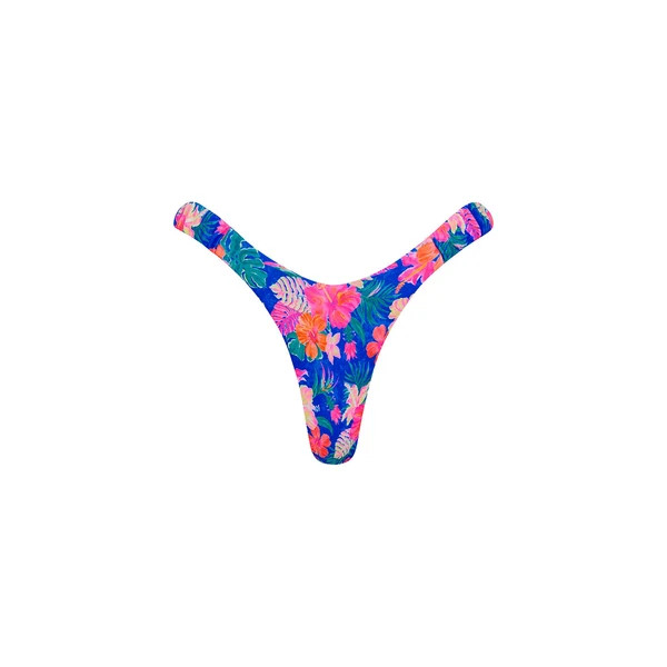 Retro Y Thong Bikini Bottom - Electric Palms | Kulani Kinis ANZ