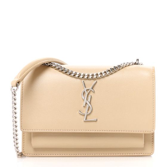 Calfskin Monogram Sunset Chain Wallet Nude Powder | FASHIONPHILE (US)