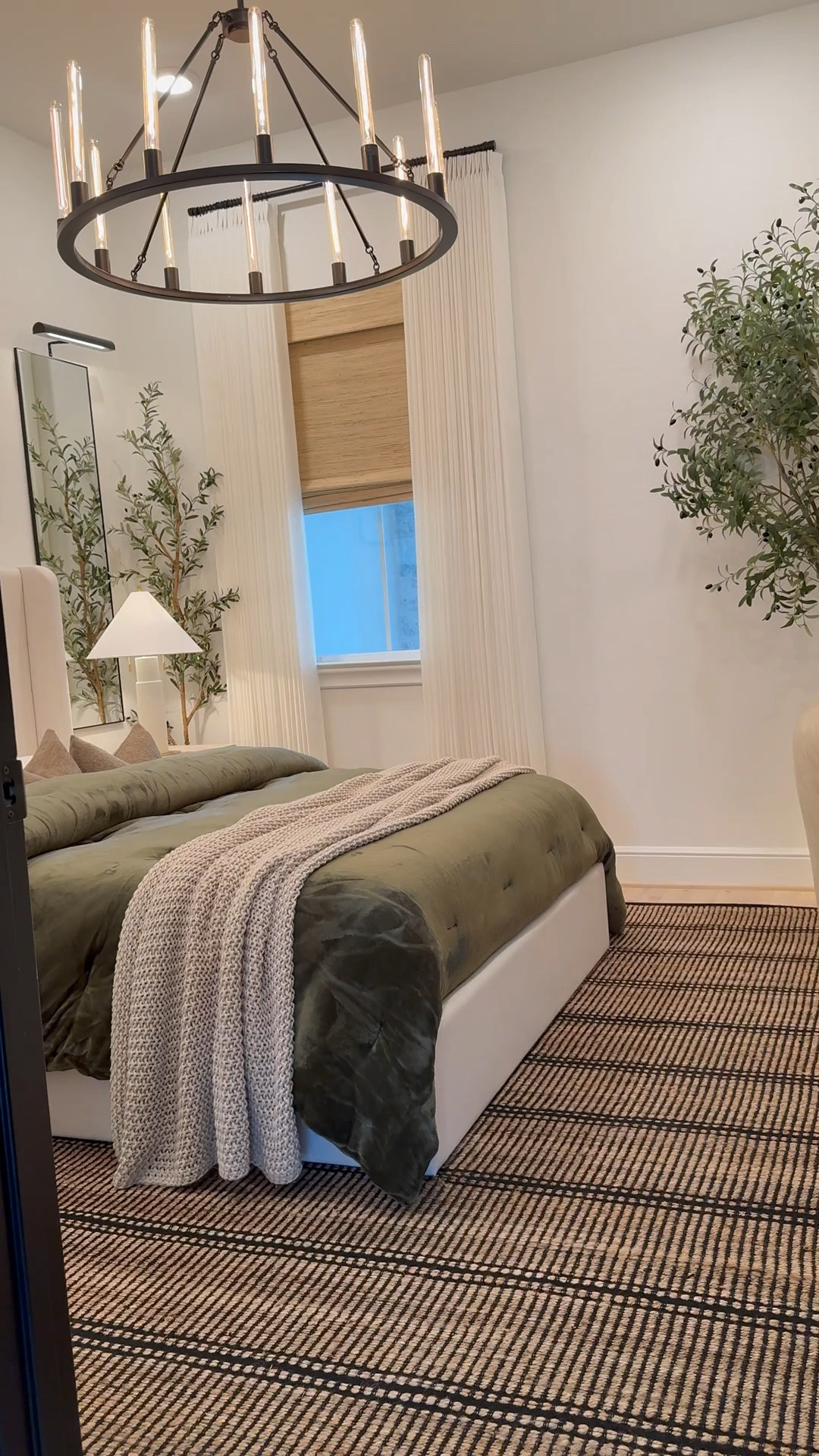 ✨ Here’s another curation of our guest room, with all the details you’ve been asking for!

The rug is an 8x10, and the bed is a queen—this time I went with queen-sized bedding since the frame sits lower than our previous canopy. I kept the mattress at a max of 12 inches to preserve the headboard’s proportions without it feeling overtaken.

The chandelier comes with bulbs, but I swapped them for T300 long lights to give a more elevated look. The frames are spaced 4.5 inches apart for balance.

✨ Want these pieces? I’ve linked the exact items for easy shopping!

#LTKSaleAlert #LTKHome #LTKStyleTip