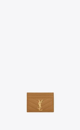 cassandre matelassé card case in grain de poudre embossed leather | Saint Laurent Inc. (Global)