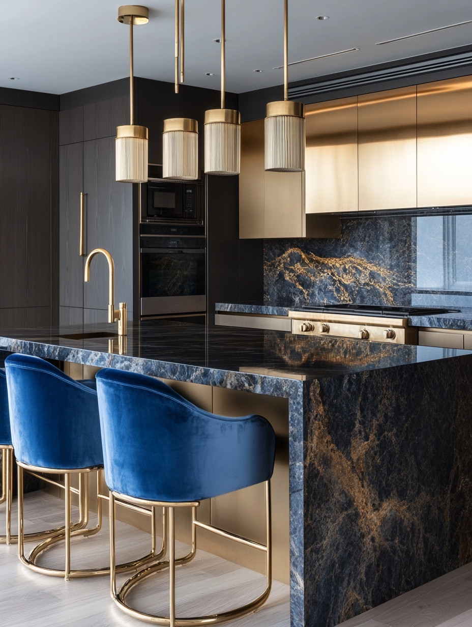 This is how you create a luxury kitchen look… without redoing your entire kitchen.

You don’t need the marble.
You don’t need the full renovation.
You just need the right three elements.

Start with a statement: navy velvet island chairs.
That deep blue instantly adds richness and contrast — especially when paired with gold.

Then bring in the gold accents.
A sleek gold faucet, cabinet hardware, or even small details like handles and fixtures. These are the pieces that quietly elevate everything.

And that’s it.
Navy + gold + intention.

This combination creates a high-end, designer kitchen feel without overwhelming the space — bold, elegant, and incredibly timeless.

Because luxury isn’t about doing everything.
It’s about choosing the right things.

Explore our edit — we’ve included multiple navy velvet bar stools and gold accent pieces so you can recreate this look effortlessly.

#KitchenInspo #LuxuryKitchen #HomeDecorIdeas #ModernKitchen 

 #LTKHome