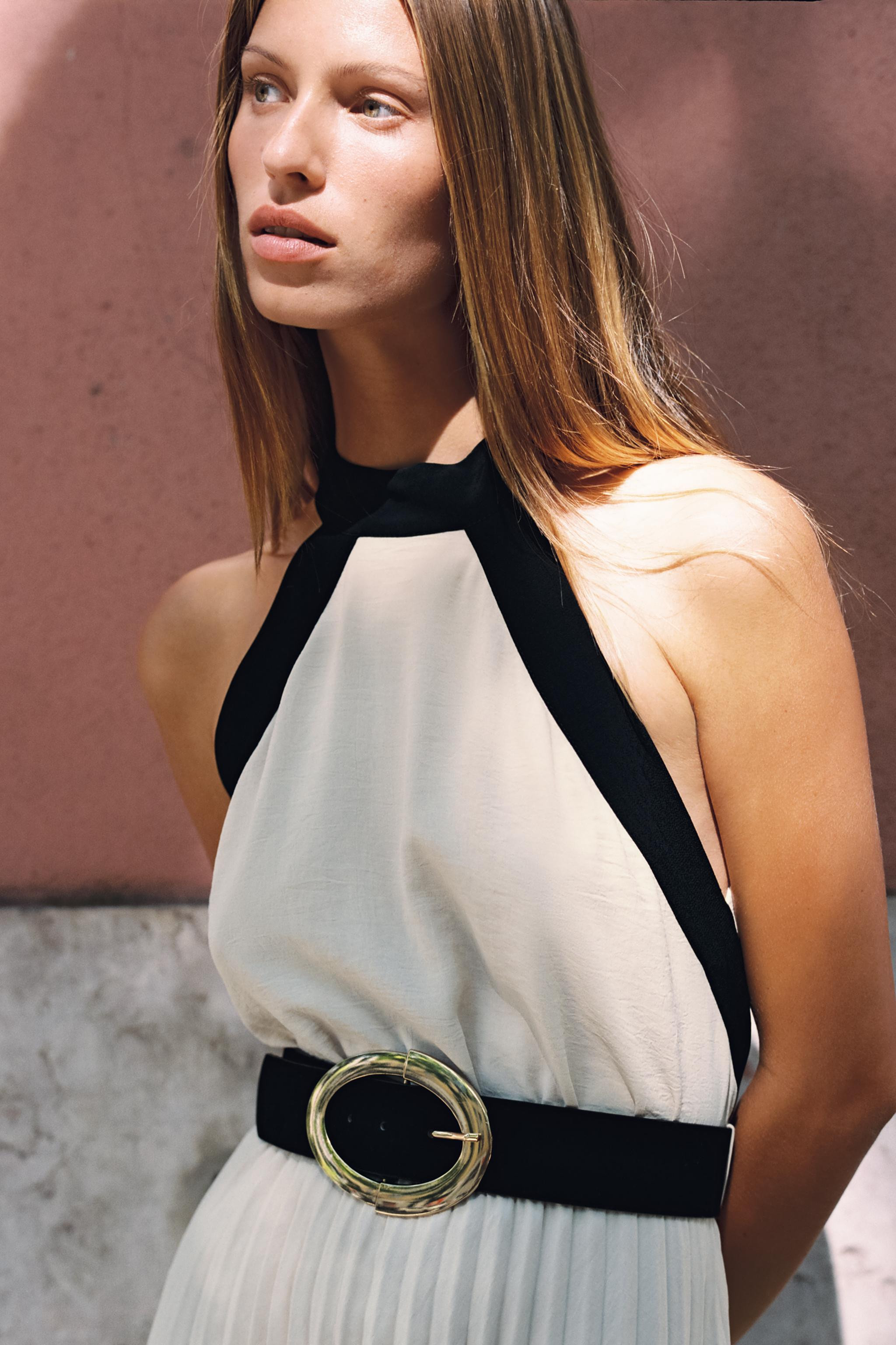 COMBINATION BELTED DRESS | Zara US