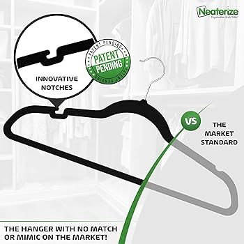 Velvet Clothes Hangers (20, 40, 60, 100 Packs) Heavy Duty Durable Coat and Clothes Hangers | Vibr... | Amazon (US)