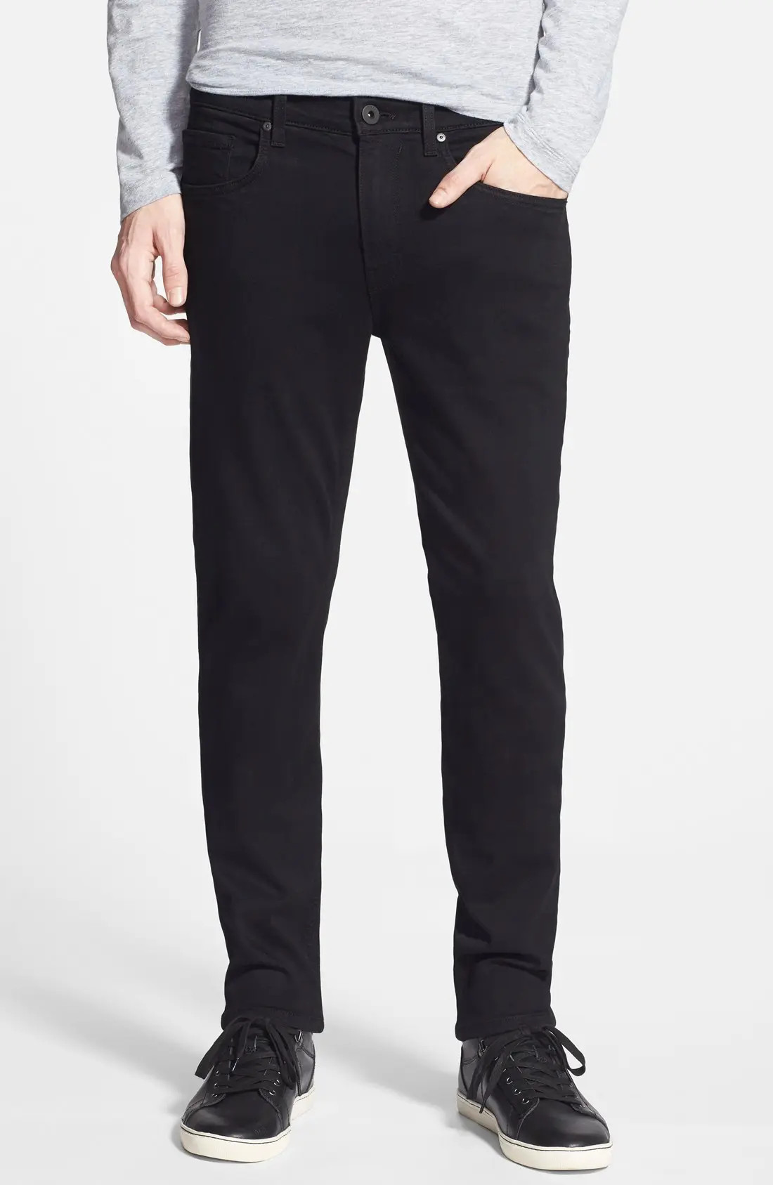Men's Paige Transcend - Lennox Slim Fit Jeans, Size 28 - Black | Nordstrom