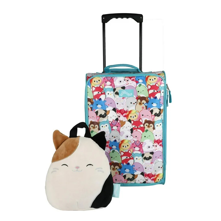 Squishmallows Cameron Cat 2pc  Travel Set with 18" Luggage and 10" Plush Backpack | Walmart (US)