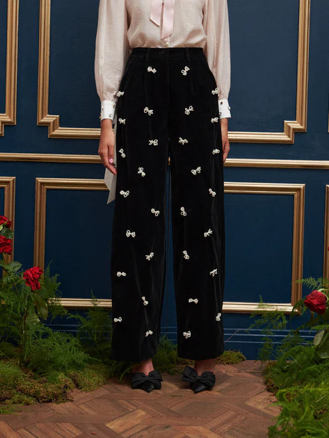 DREAM Invitation Velvet Bow Trousers | Sister Jane (UK)