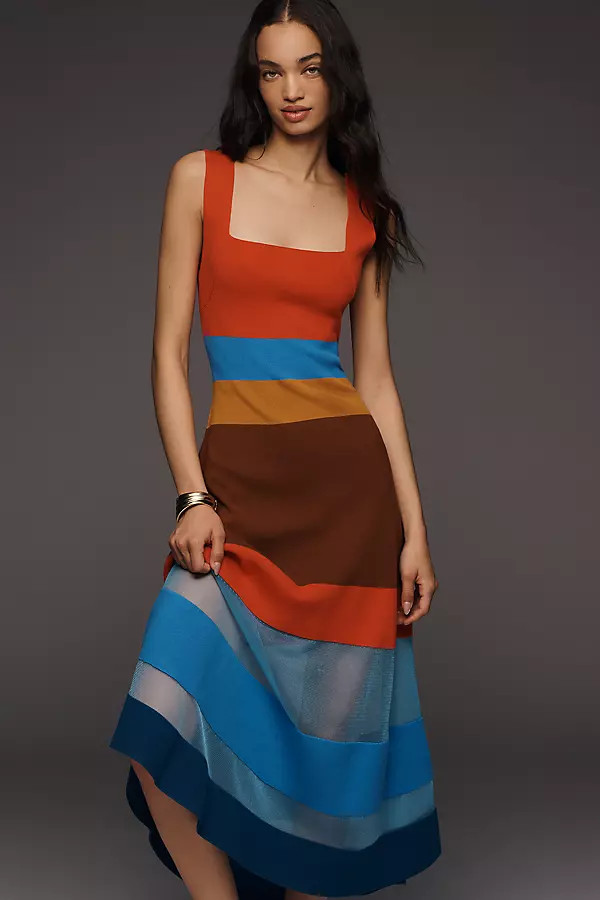 Maeve Sleeveless Blocked Sweater Dress | Anthropologie (US)