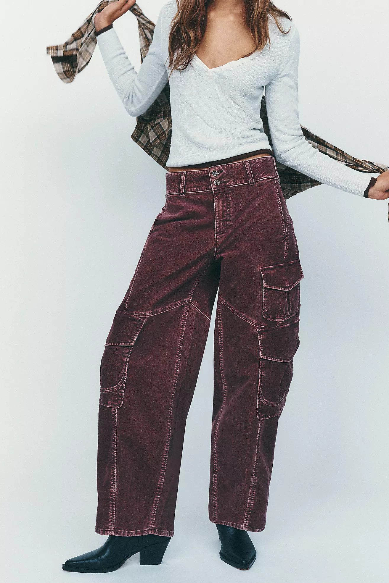 Aero Corduroy Wide-Leg Cargo Pants | Anthropologie (US)