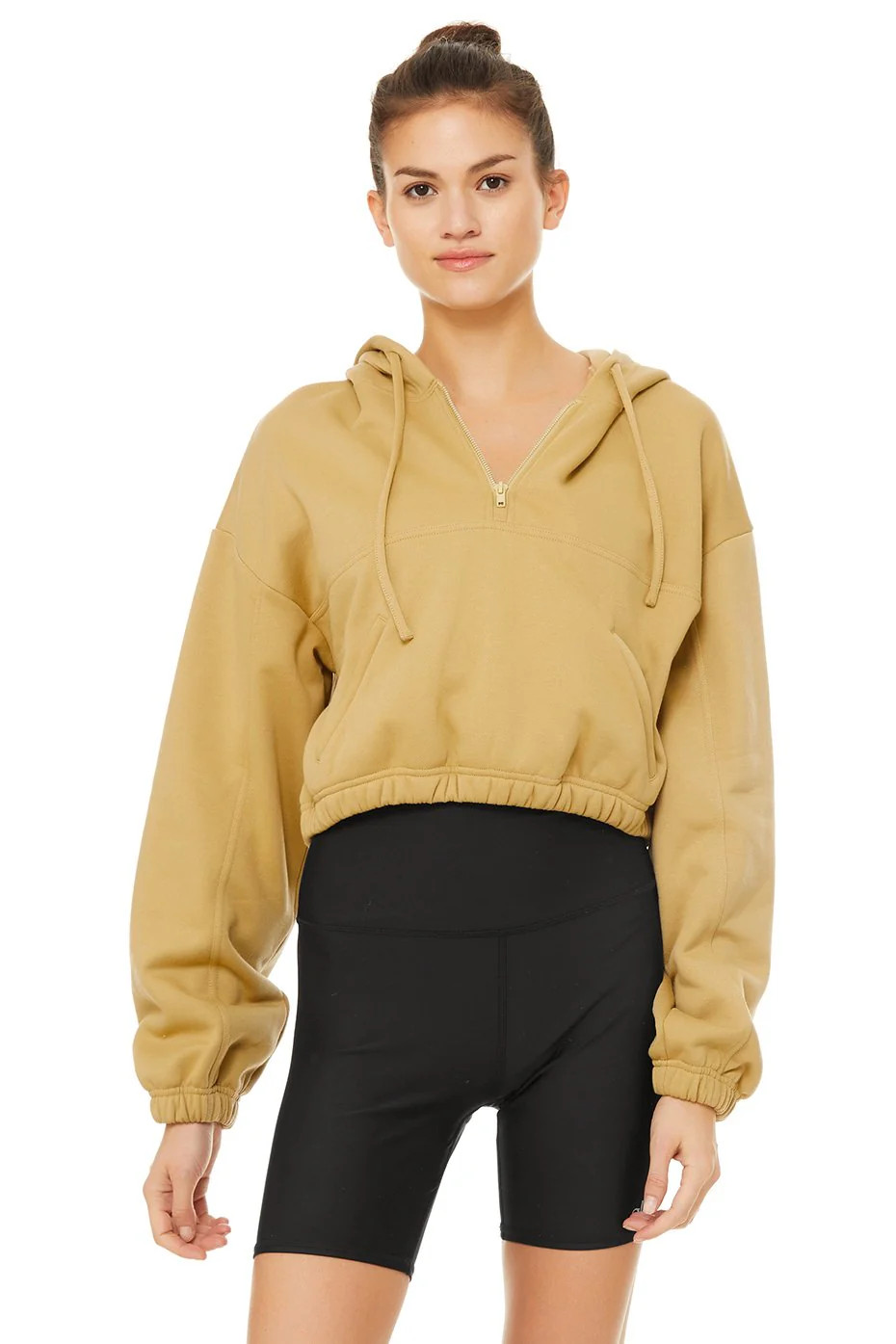 Stadium Half Zip Hoodie in Honey, Size: Large | Alo YogaÂ® | Alo Yoga (US)