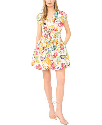 Women's V-Neck Multi Tie Mini Dress | Macy's